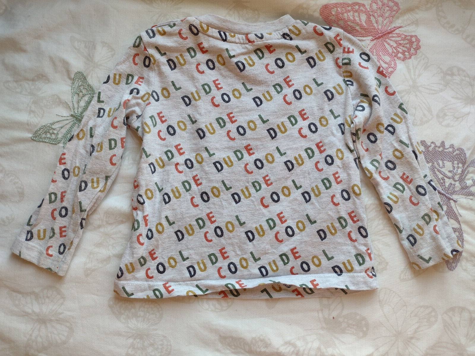 F&F Baby Boys Long Sleeve Top "Cool Dude" 6-9 Months