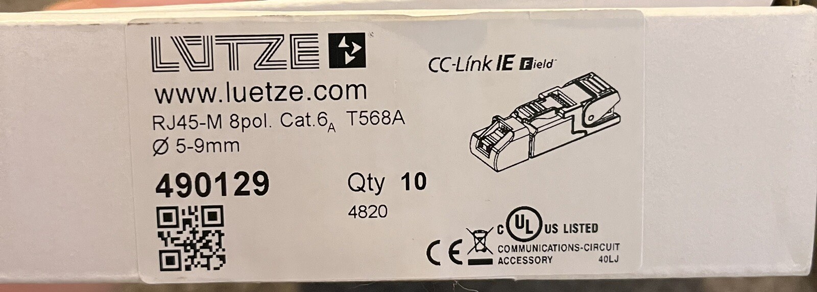 LUTZE CAT 6 T568A RJ45-M Qty 10