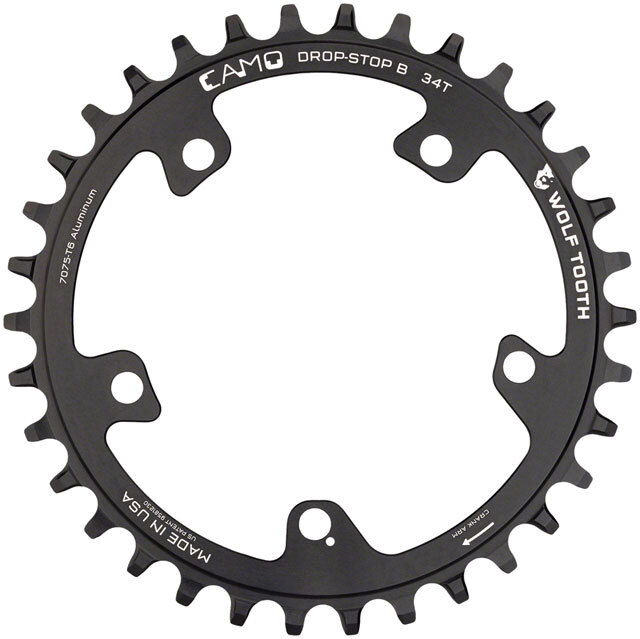 Wolf Tooth CAMO Aluminum Chainring - 32t, Wolf Tooth CAMO Mount, Drop-Stop B, Bl