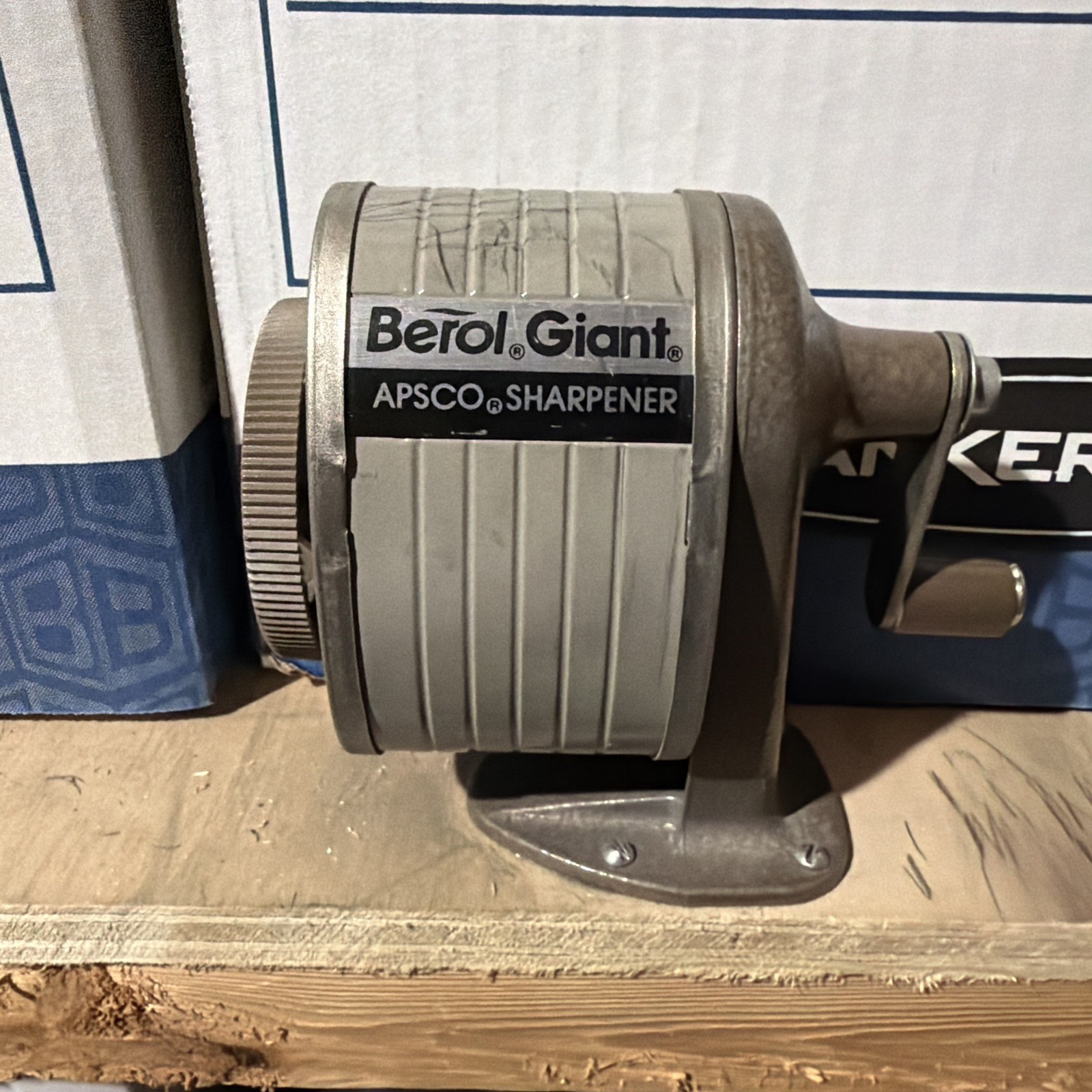 Vintage New Berol Giant Apsco 6 Hole Pencil Sharpener Wall Desk Mount