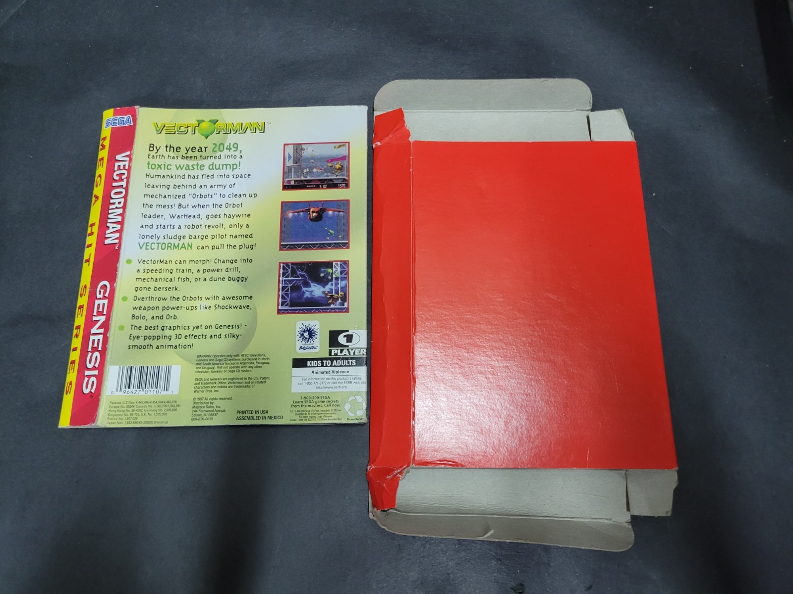 Vectorman Mega Hit Series Sega Genesis Box Only