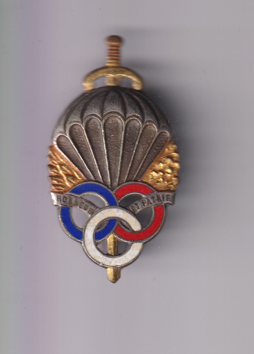 France Pre-Parachute prepatory Wings airborne badge brevet Drago made