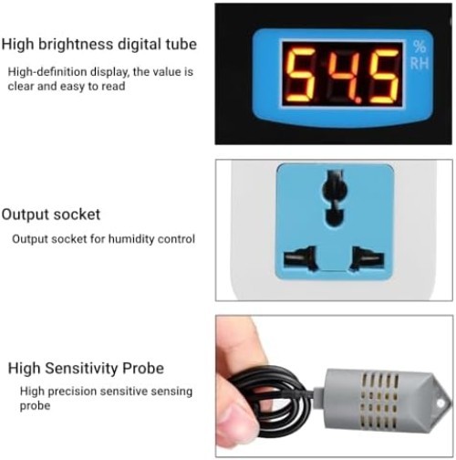 Versatile Digital Humidity Controller with 0-99% RH Range for Smart Environments
