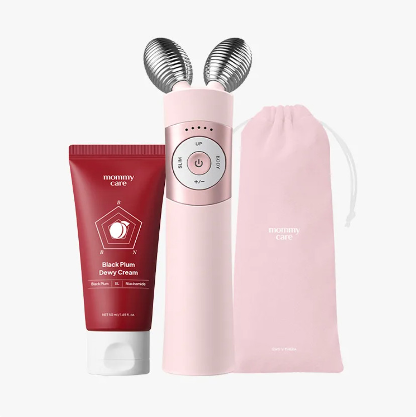 Mommy Care V-Thera EMS Face Lifting Massager 3-Color + Firming Cream & Pouch Set