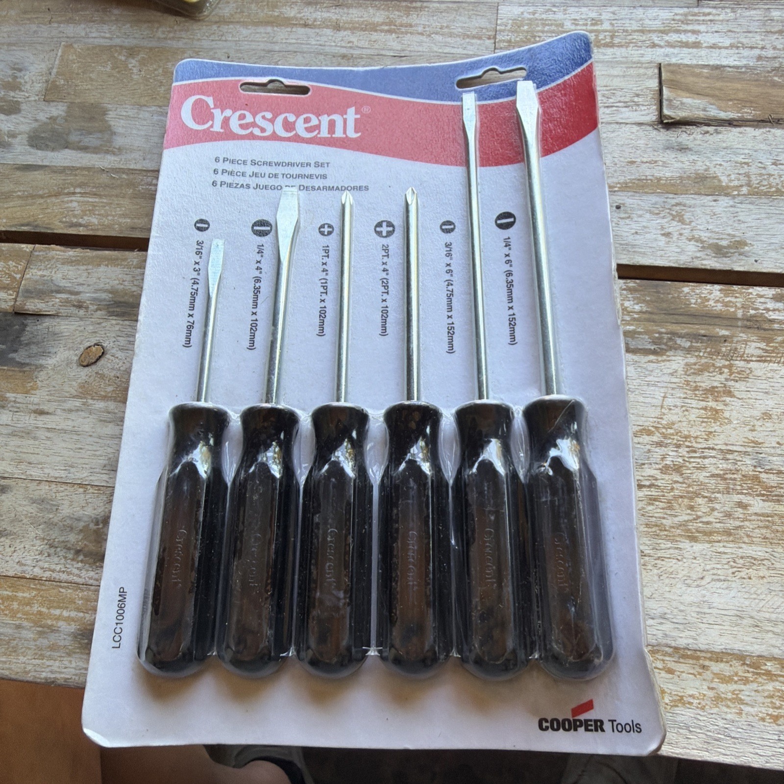 6-pc. CRESCENT TOOLS PHILLIPS & SLOTTED SCREWDRIVER SET, LCC1006MP