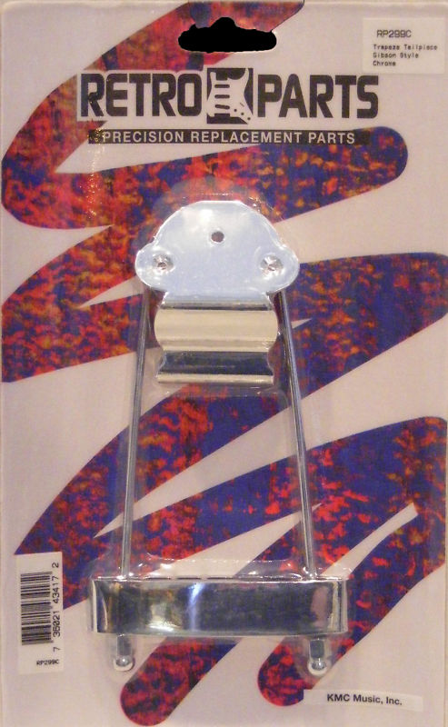 RETRO PARTS CHROME TRAPEZE TAILPIECE GIBSON & IMPORTS