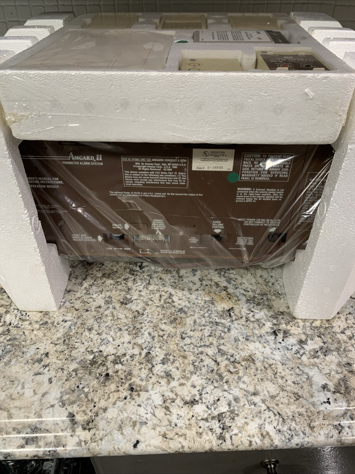 Vintage Amgard E-9294 Alarm Control Unit Security System Sealed Original Box