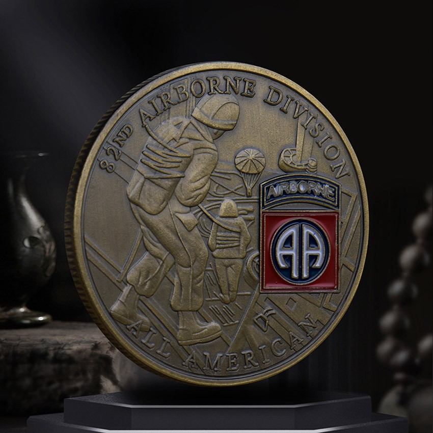 Military USA 82nd Airborne Division Army Challenge Coin Collectible Bronze Gift