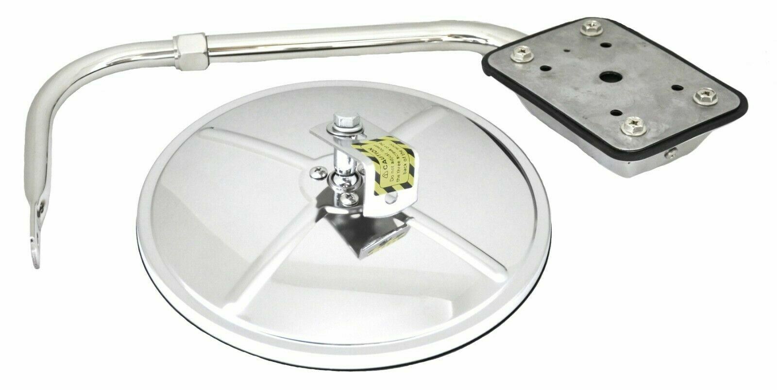 GG Convex Mirror Assembly Hood Mount 8" Stainless Steel Center Mount #33392 Each