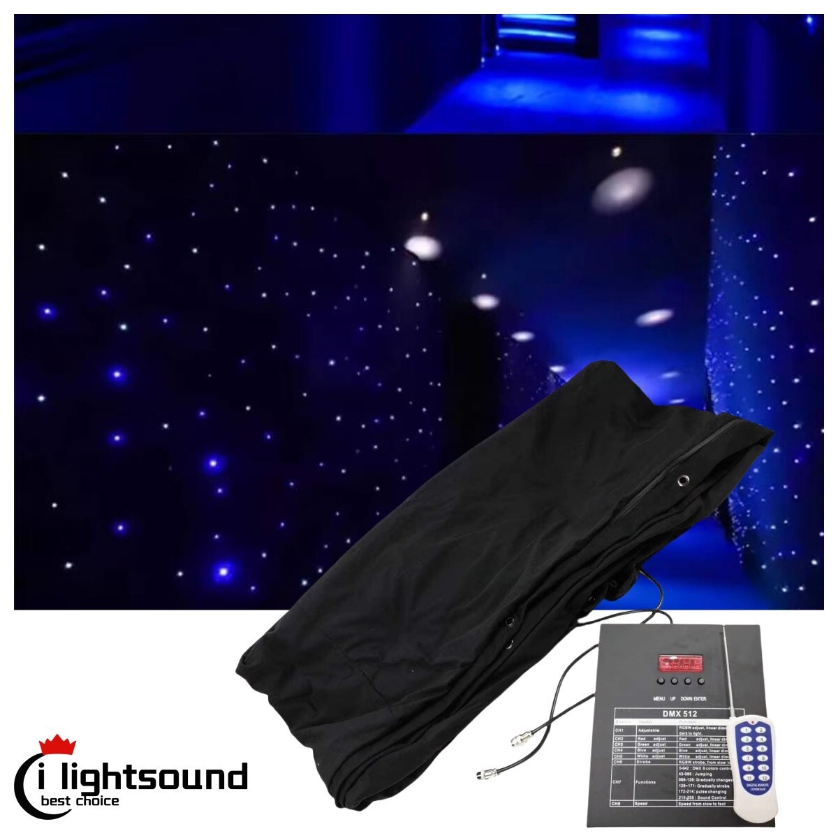 Led Star Curtain Light for Stage Backdrop Decoration Cloth Lamp Curtain Led 6X4M