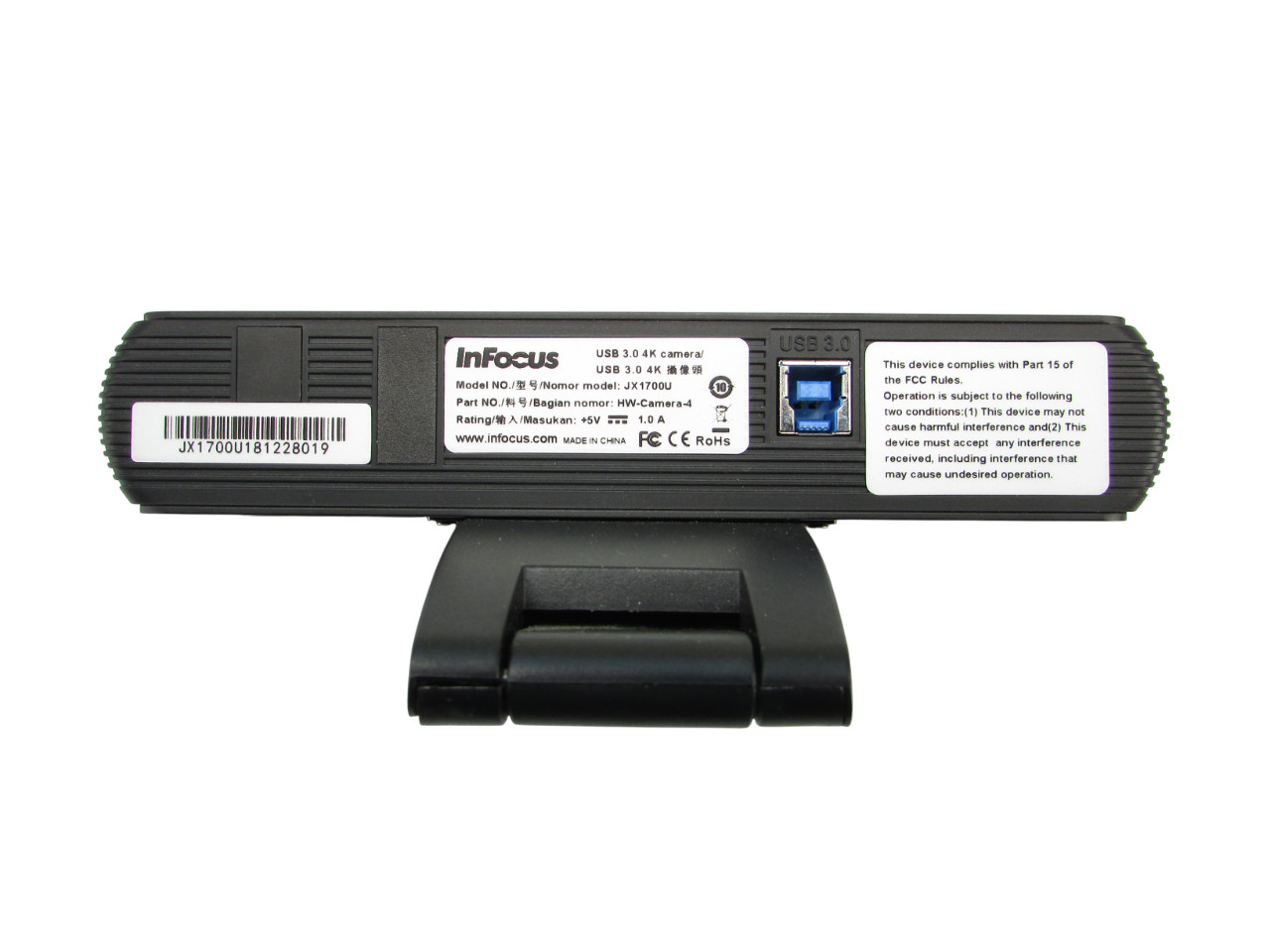 InFocus USB-3 4K Camera Webcam with Built-in Microphone - JX1700U