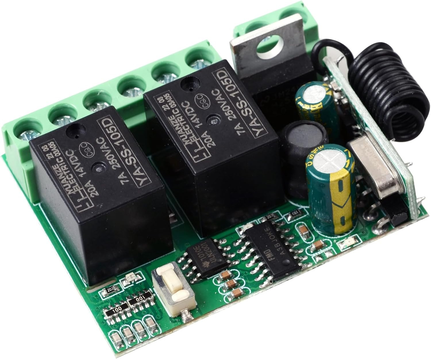 DC 8V 12V 24V 36V Motor Remote Control Switch for Control Linear Actuator, 433Mh