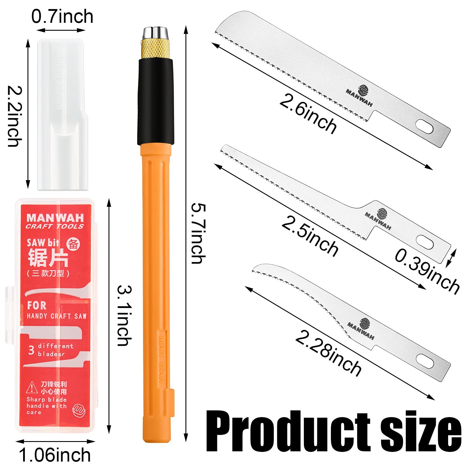 2 Sets Hobby Saw Tools for Miniatures Model Craft with 1 Set Mini Hand Silver