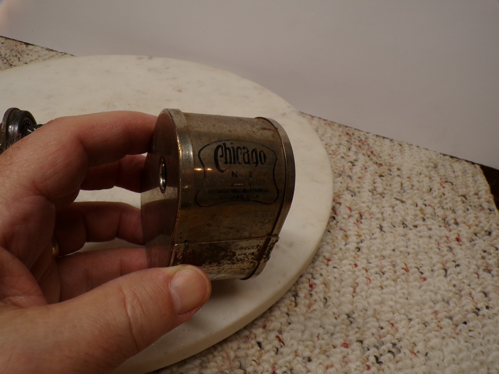 Chicago #2 Pencil Sharpener Chicago Patent