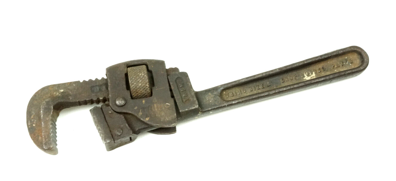 Trimo Alloy 8" Pipe Wrench Trimont MGF Co. Roxbury Mass USA Vintage