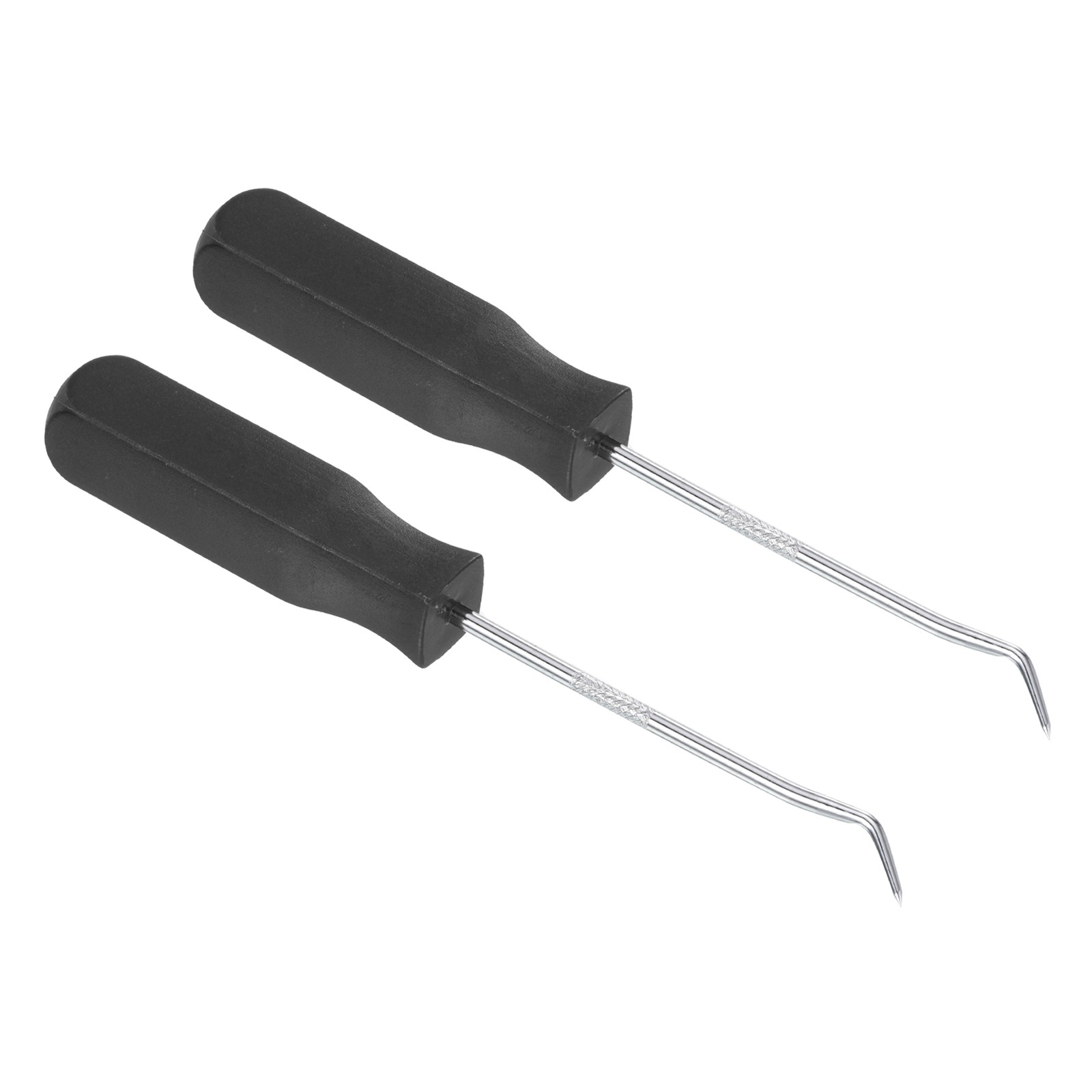 2pcs O-Ring 135° Pick 142mm Oil Seal Gasket Precision Puller Remover Tool, Black
