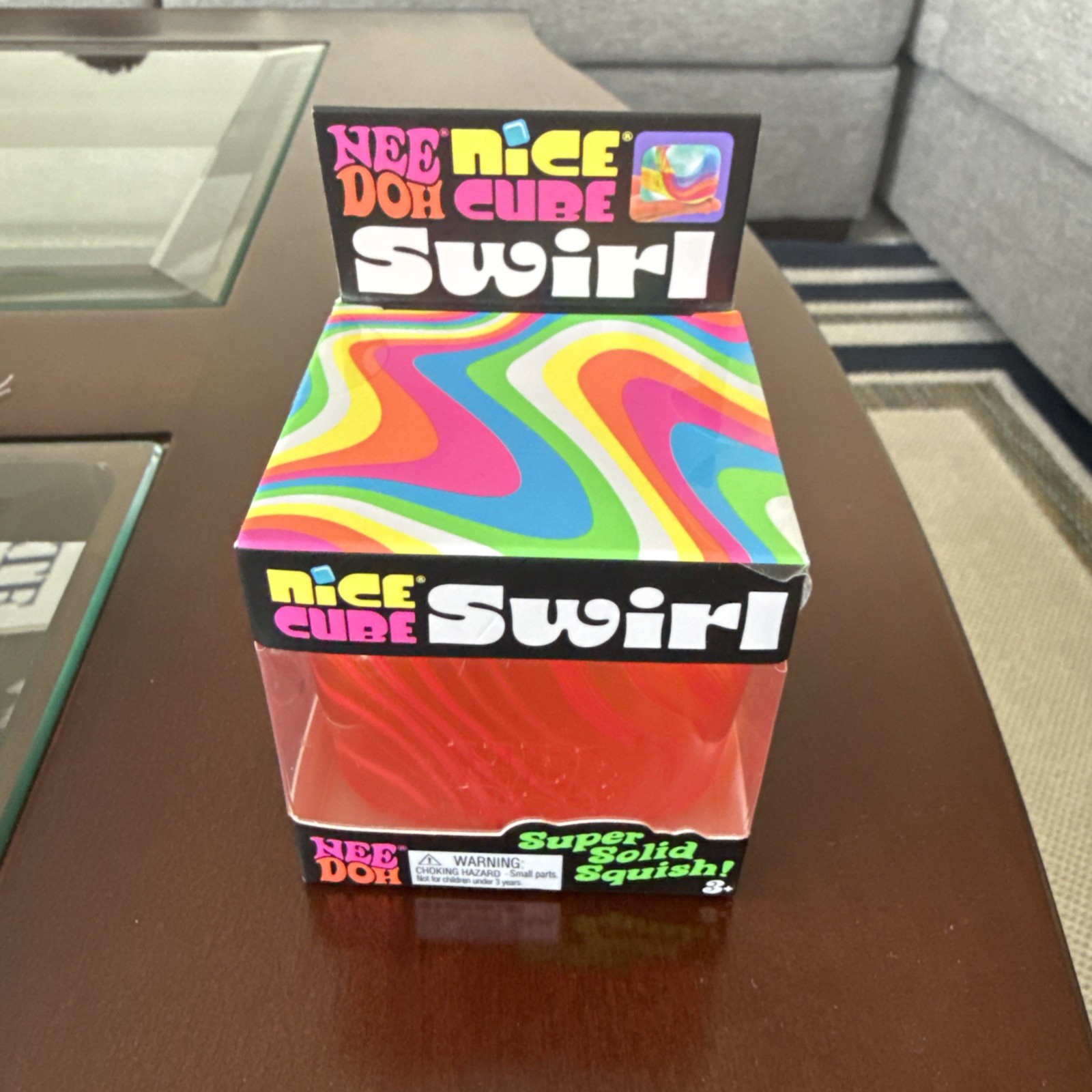 Schylling Nee Doh Nice Cube Swirl -Red Orange - Brand New Authentic!!!