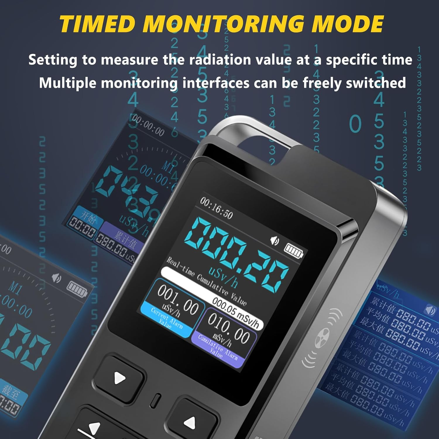 Portable Geiger Counter & Radiation Detector with IPS Display & USB Rechargeable