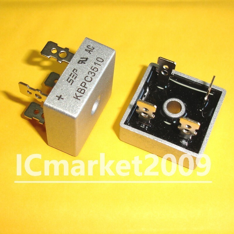 10 PCS KBPC3510 ZIP-4 KBPC-3510 1000V 35A Single Phase Bridge Rectifier Chip