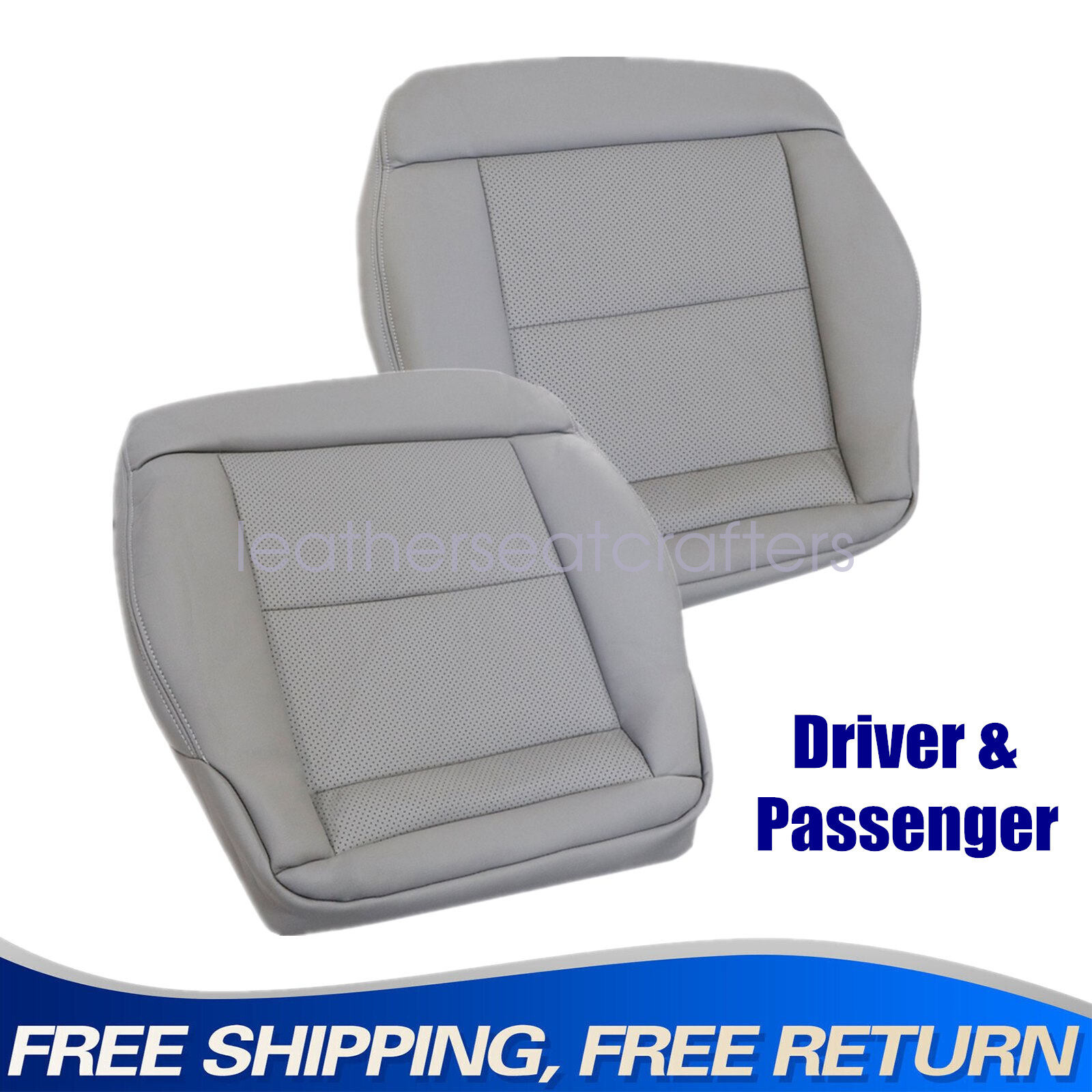 For 2010-2016 Mercedes-Benz E350 E550 Driver & Passenger seat cover Gray