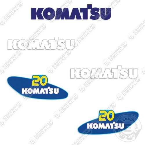 Fits Komatsu 20 Forklift Decal Kit Equipment Decals - 7 YEAR VINYL