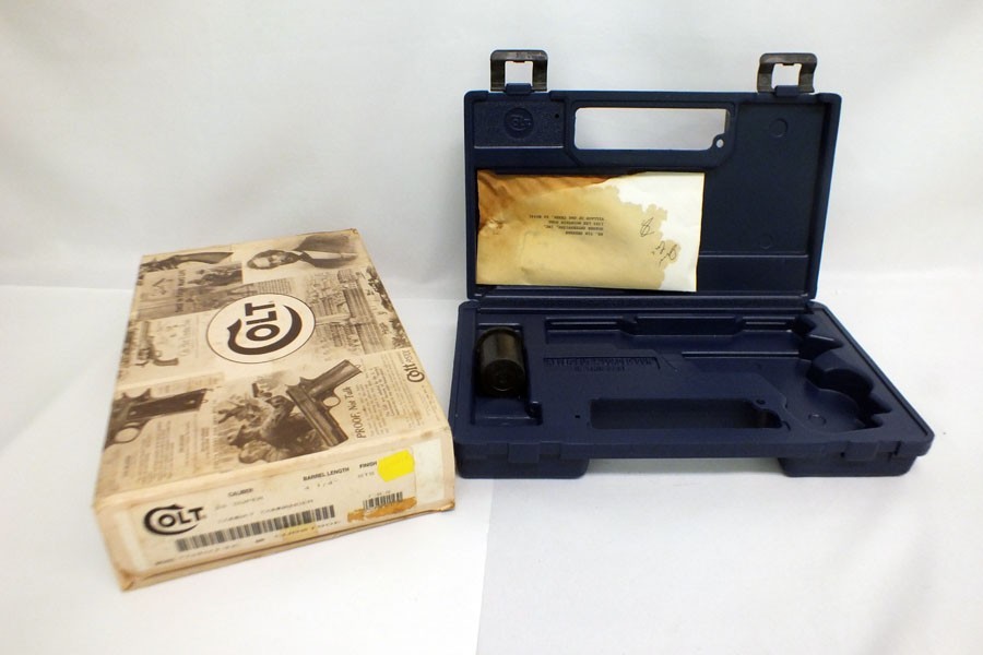 Vtg Colt Combat Commander 38 Super 4 1/4"  Factory Hard Case & OUTER BOX ONLY