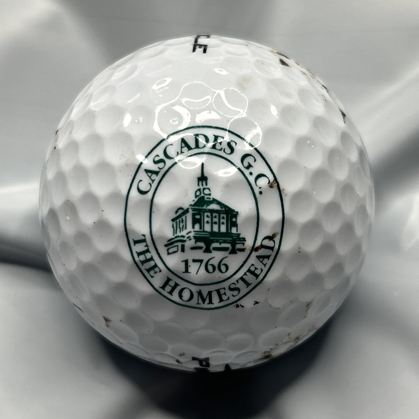 Cascades Golf Club LOGO Golf Ball - The Homestead, Hot Springs, VA - Used Rare
