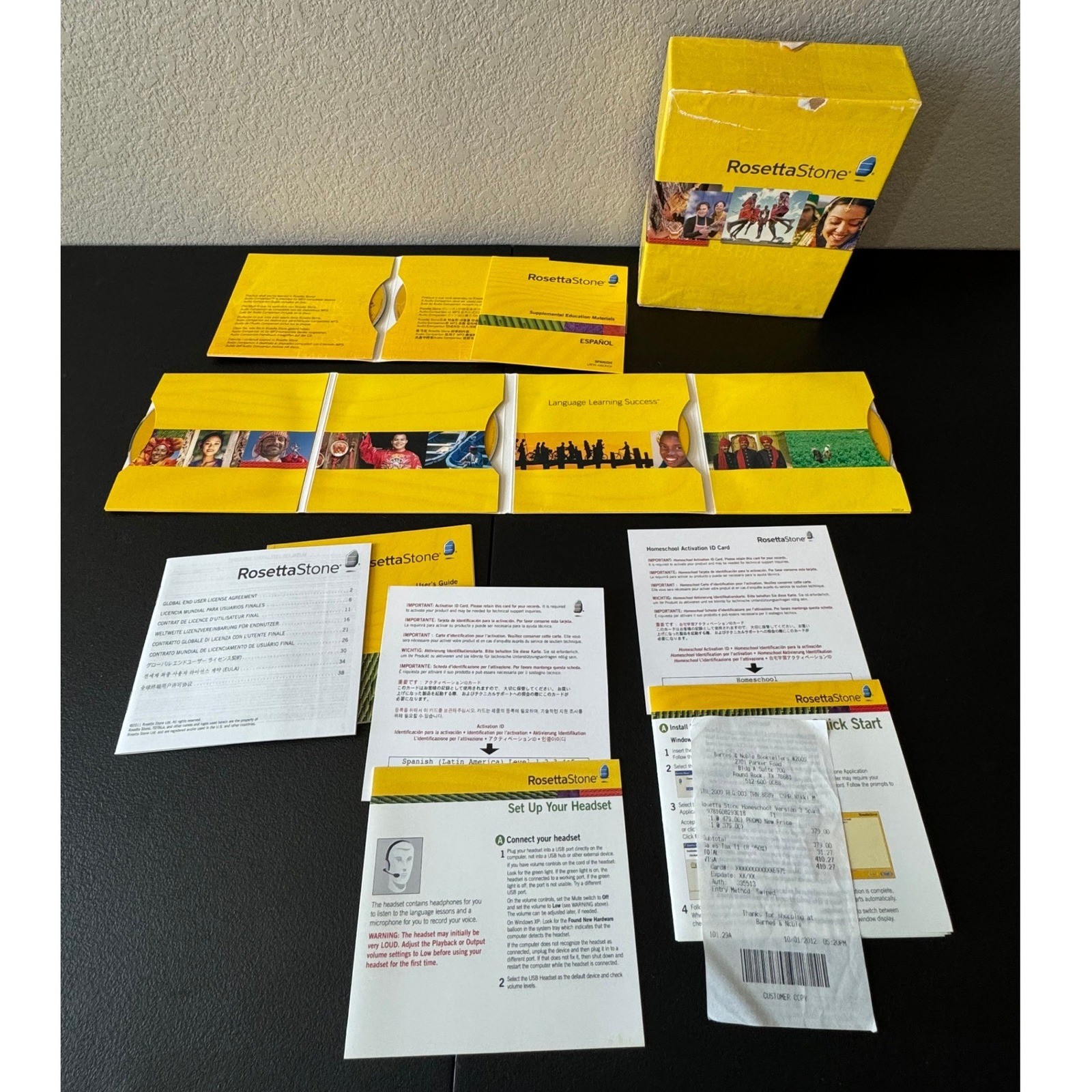 Rosetta Stone Spanish Latin America Levels 1-5 CD-ROM MP3 Audio Companion Set