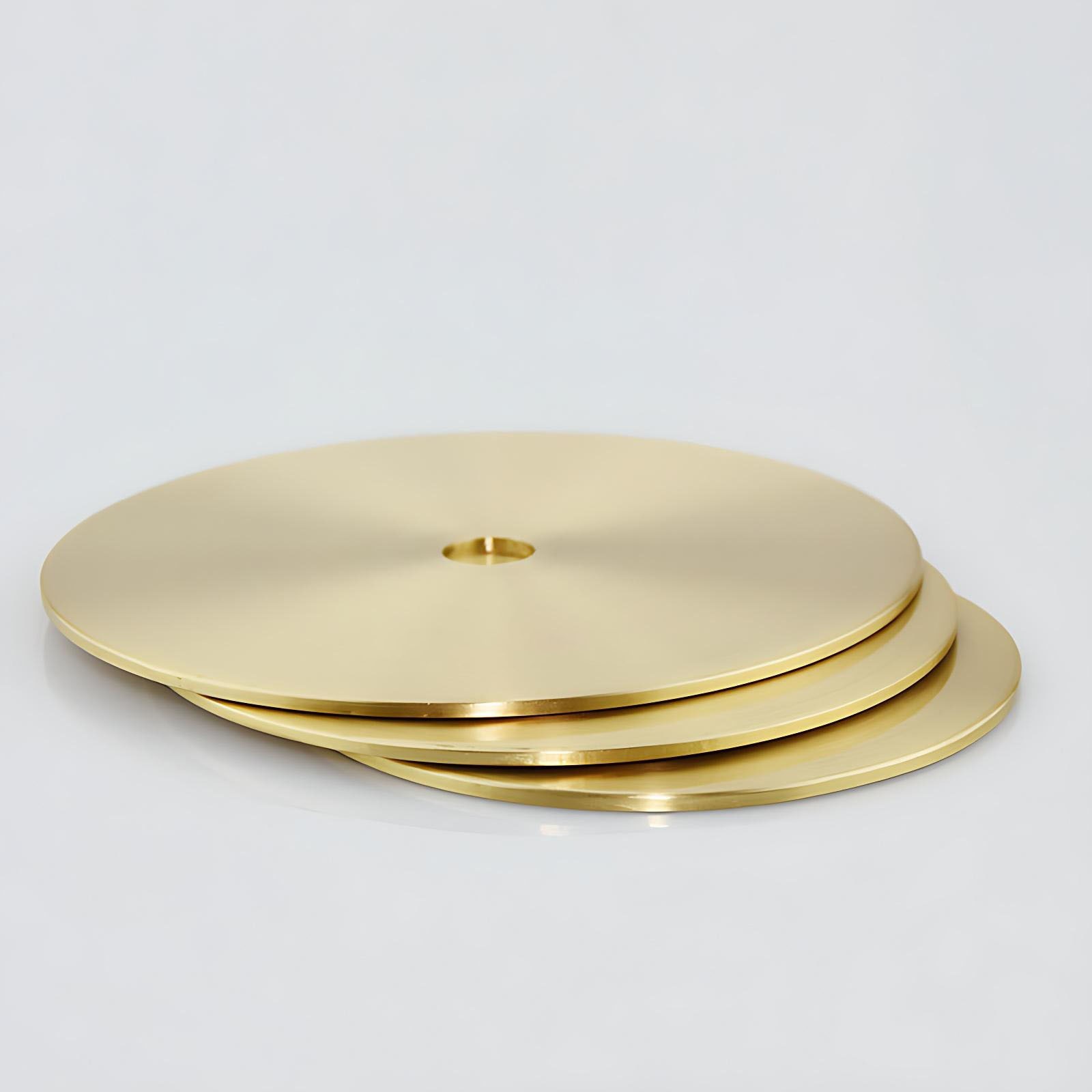 Brass Discs Blanks Metal Round Gasket Sheets Diameter 20mm-150mm With Hole 10mm