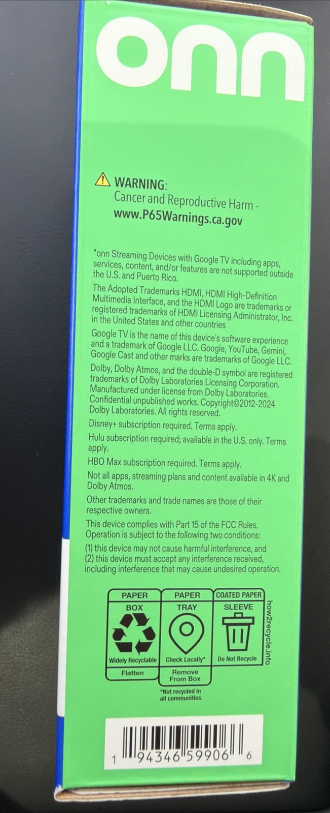 onn 4K Streaming Device, Google TV with Gemini (NEW 2026 Model) - Fast Streaming