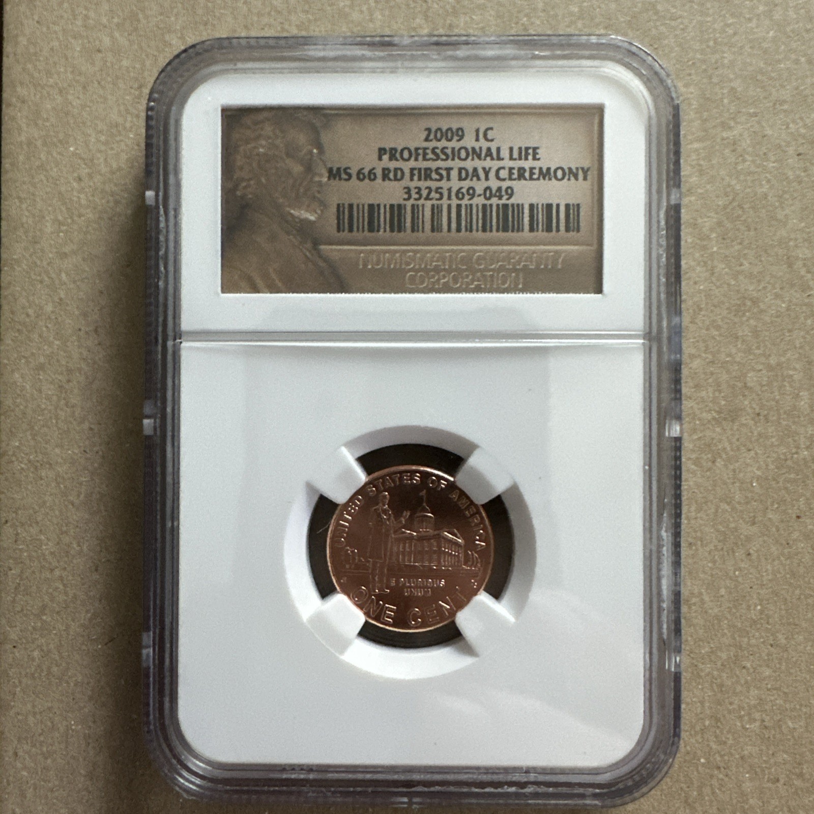 2009 1C Professional Life MS66 RD First Day Ceremony - NGC Certified