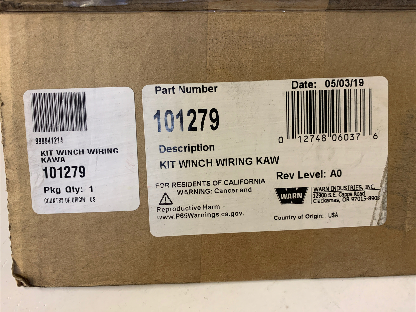 NEW Warn Kit Winch Wiring Kaw PN 101279