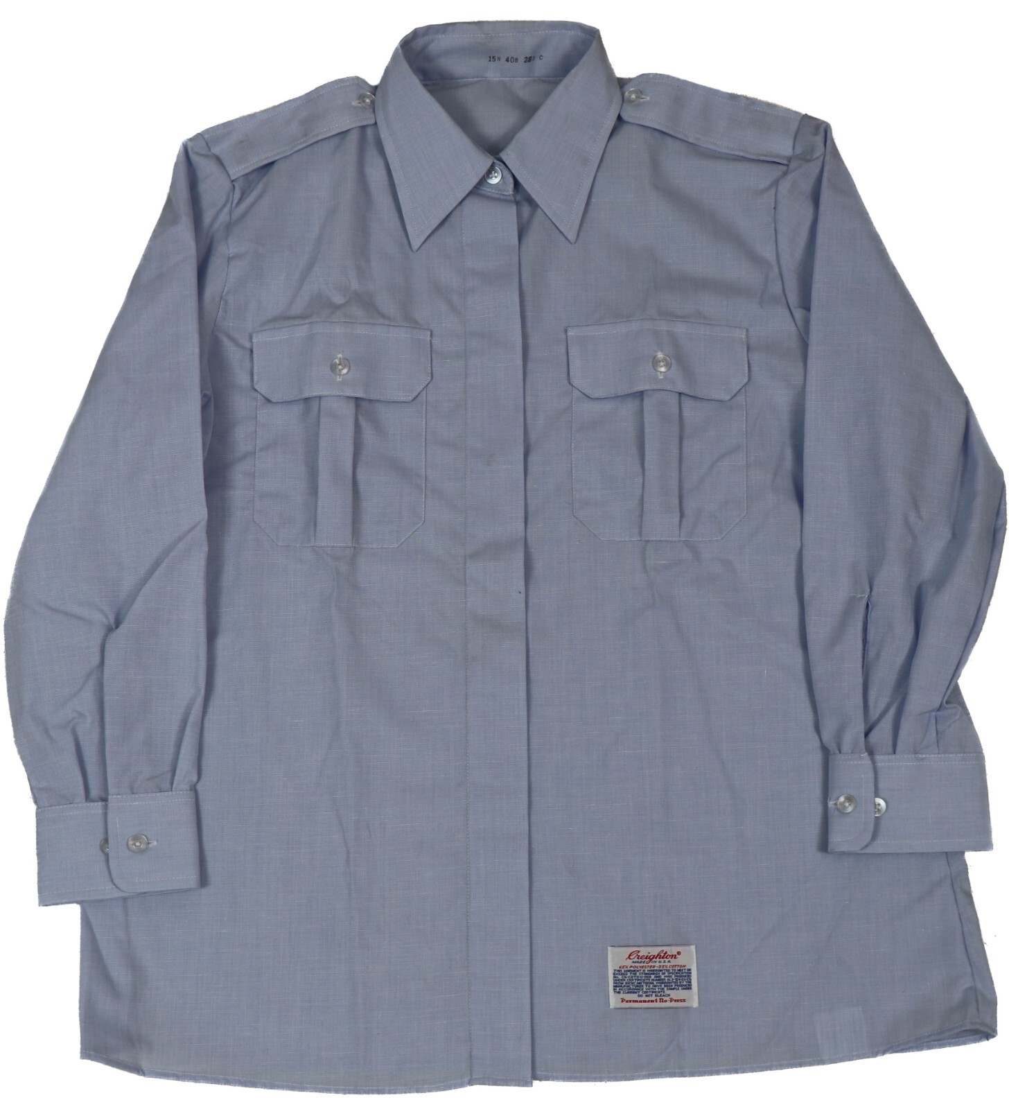 16.5x44x32/33 - Women's US Coast Guard Dress Blue Long Sleeve Shirt Female USCG