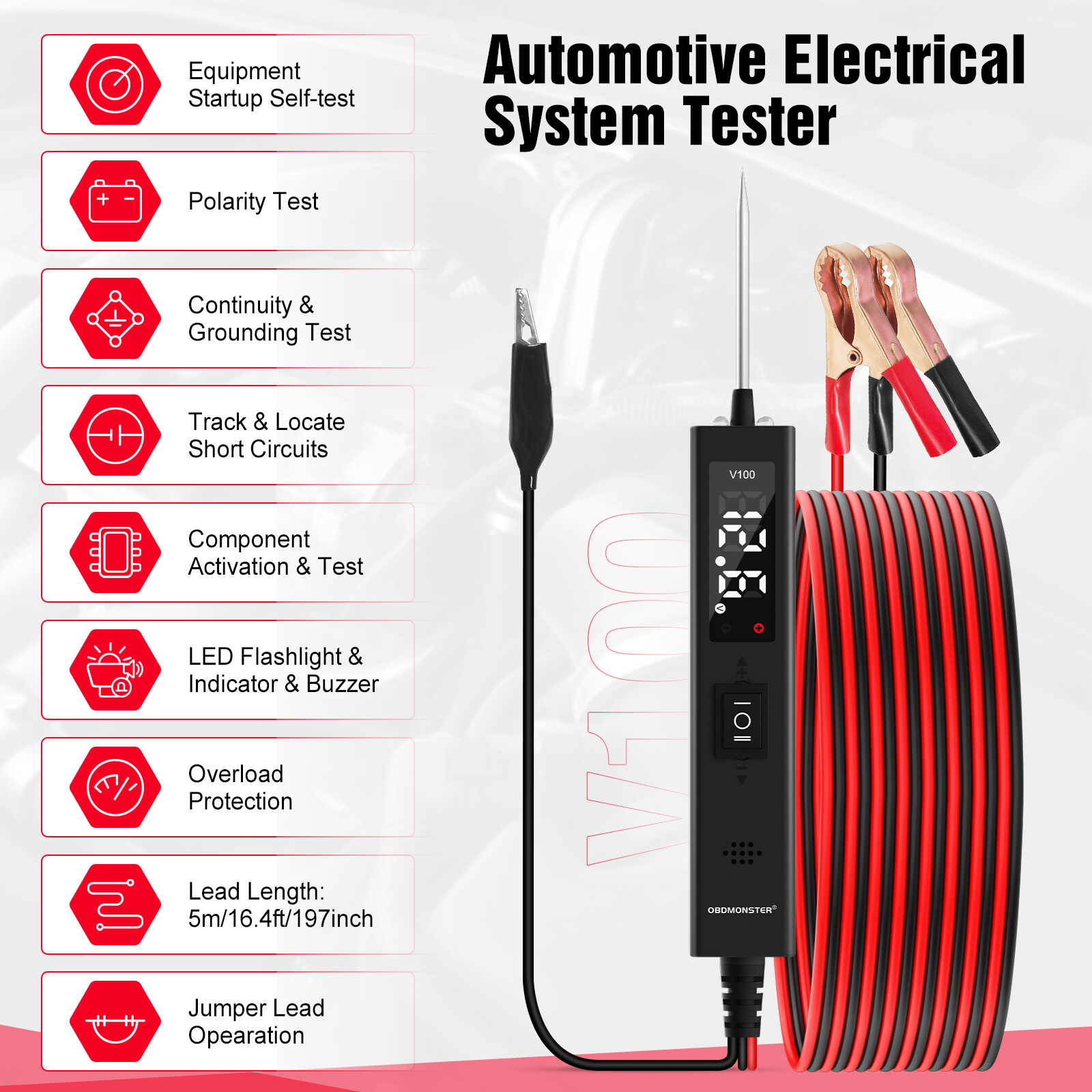 Multifunctional Car Circuit Tester Component Activation Electrical Tester 0-80V