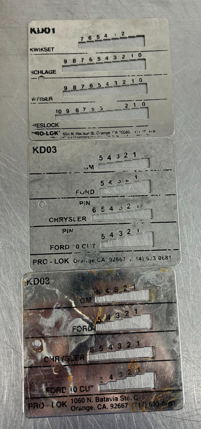 Pro-Lok Pin Key Decoder - Model: KD01 & KD03 - GM - FORD - CHRYSLER