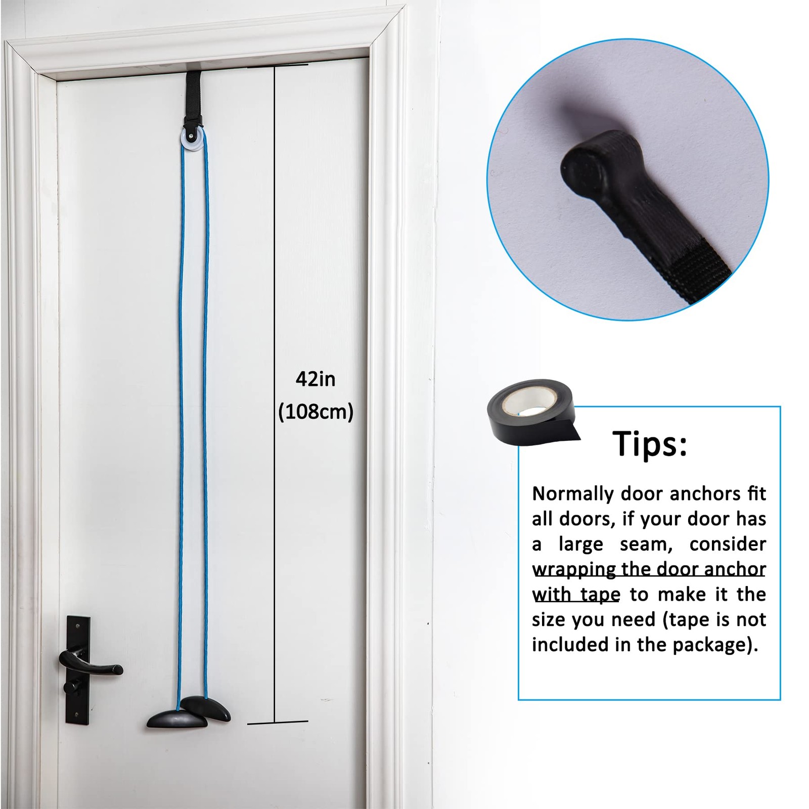 Shoulder Pulley Over The Door Physical Therapy System, Exercise Pulley, Blue
