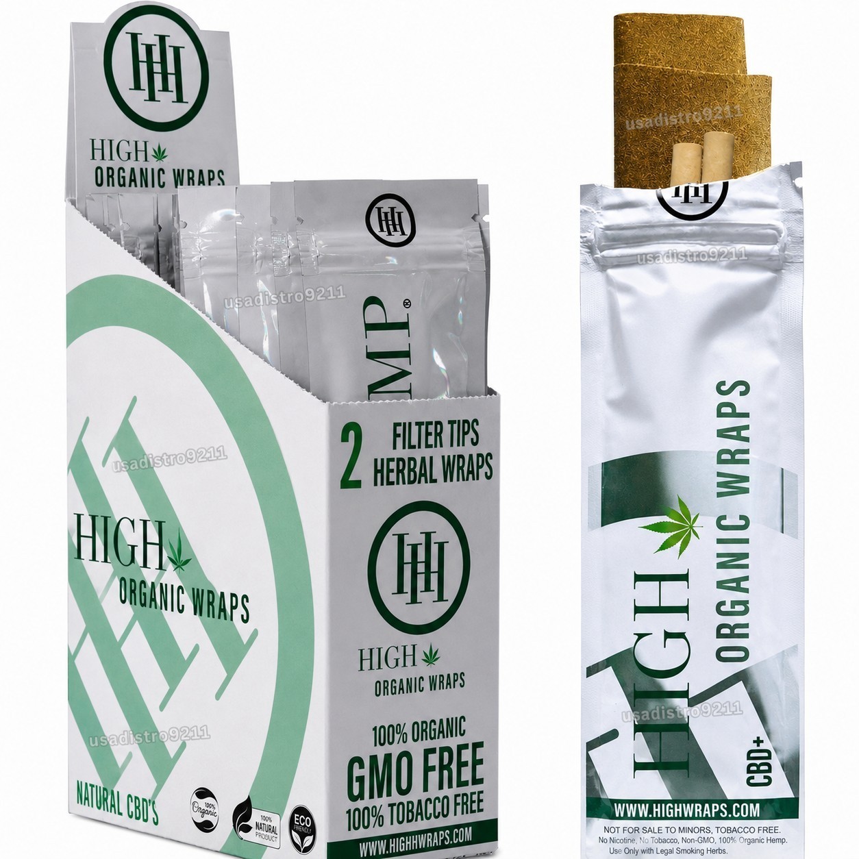 50 HIGH Quality Herbal Organic ORIGINAL Wrap 25 Pouch of 2 Each