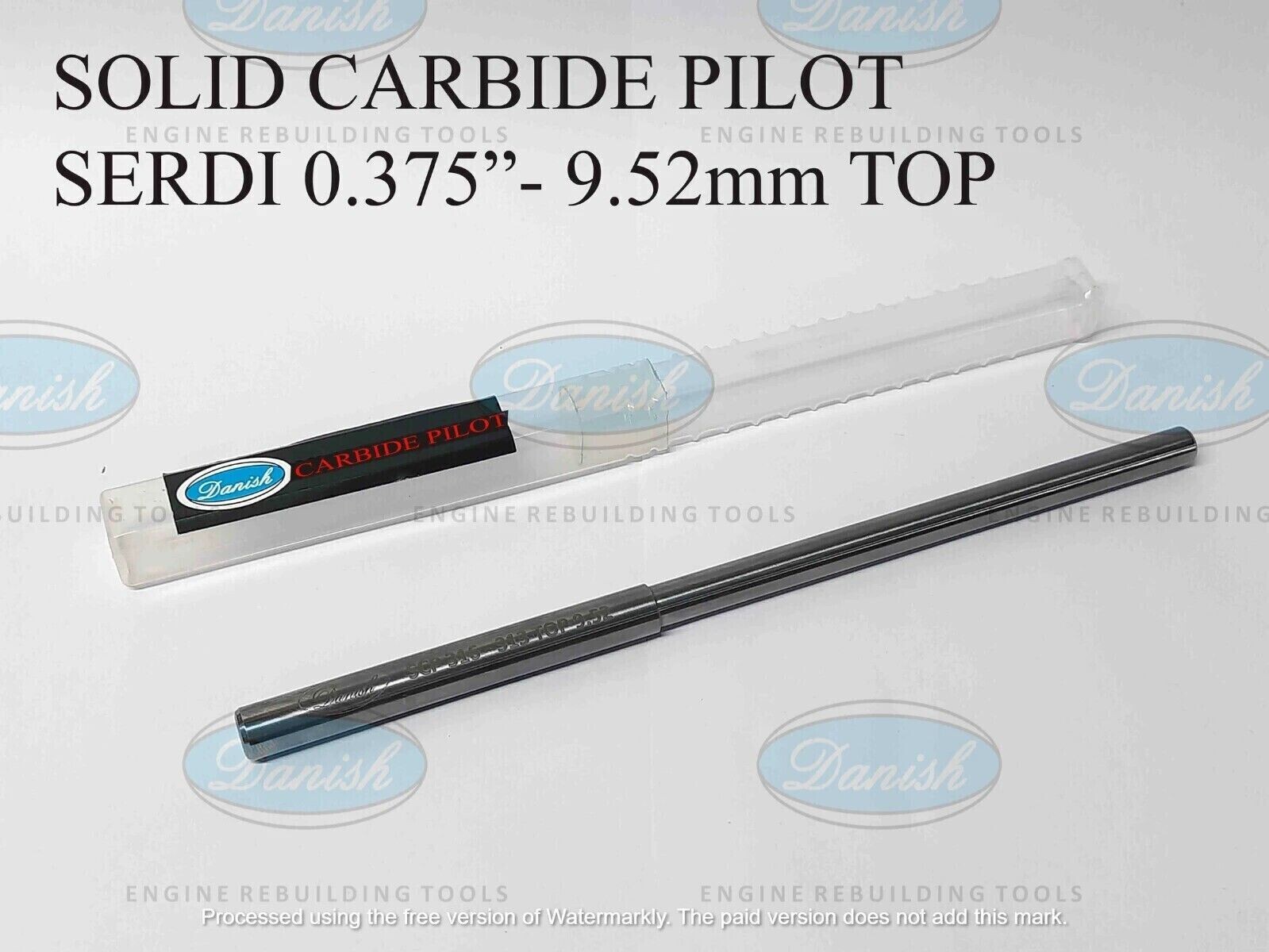 SOLID CARBIDE VALVE GUIDE PILOT SERDI TOP 0.375"-9.52 MM STEM 6.0 MM LIVE