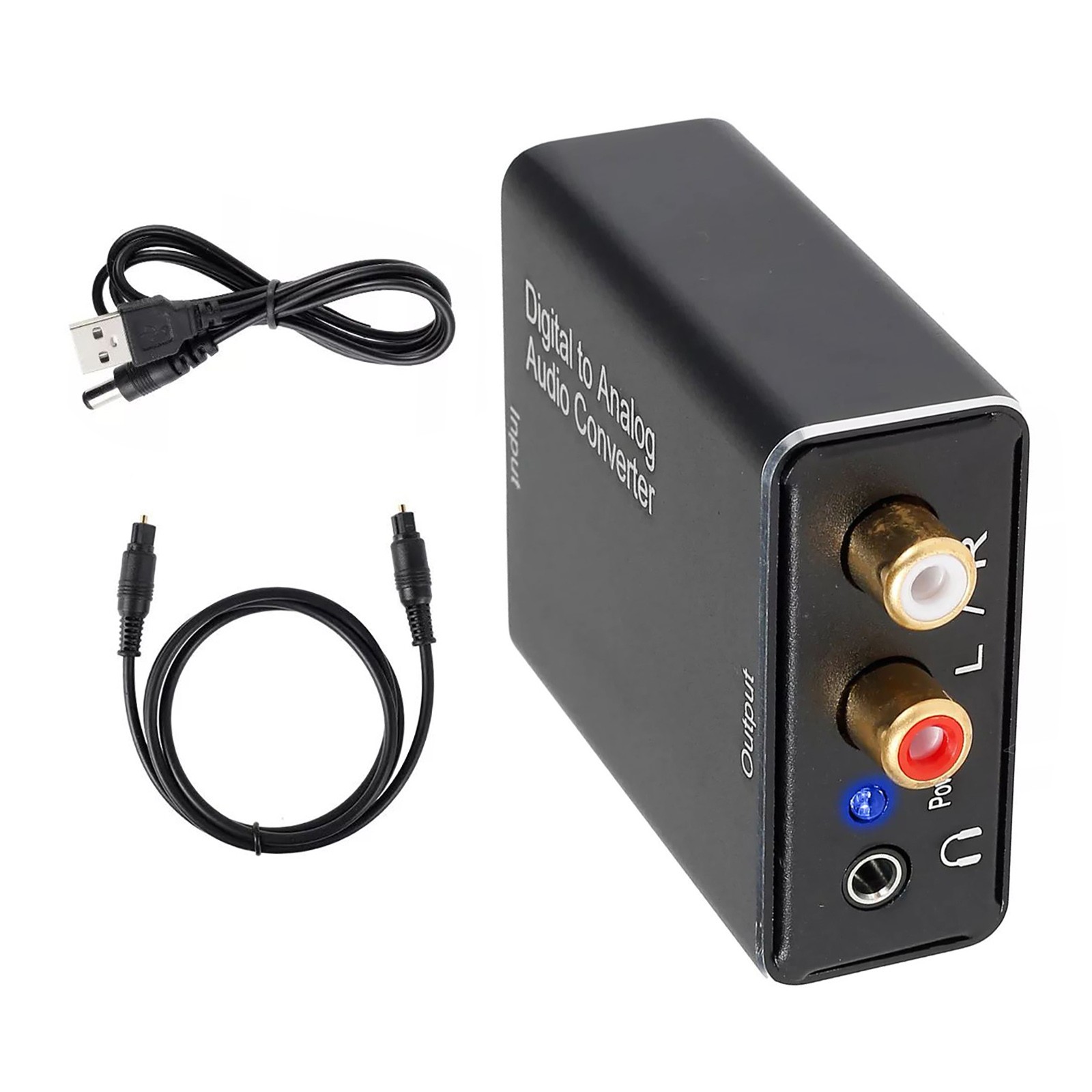 ABS Digital Fiber Optical Coaxial To Analog 3.5mm Audio L/R Converter Adapter