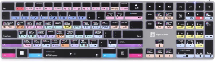 LogicKeyboard Titan Wireless Backlit Keyboard for Studio One - Windows
