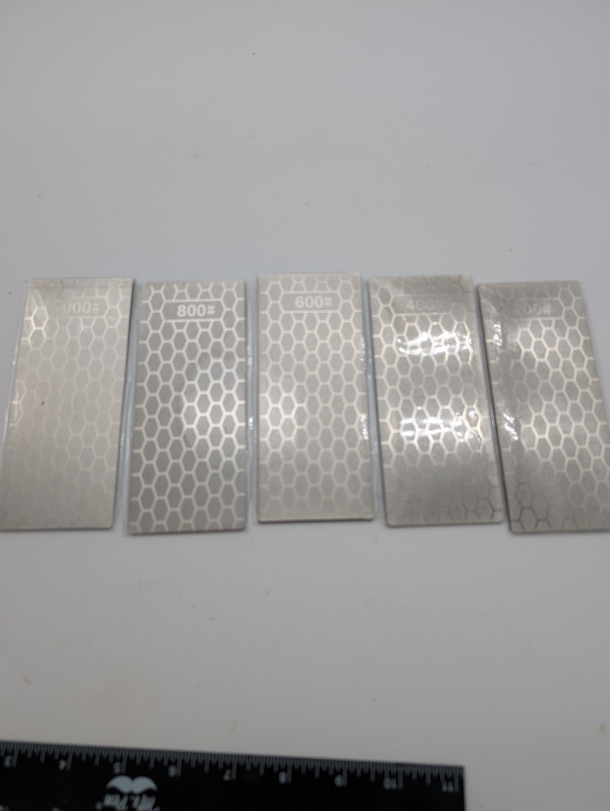5 Piece Diamond Sharpening Stone Set Honeycomb Surface Whetstone with Non-Slip