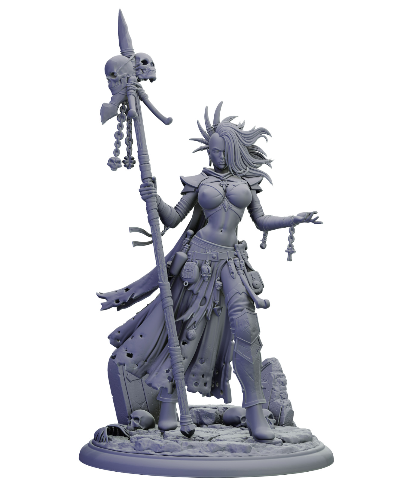 Dungeons & Dragons Playable Character - Female Human - Necromancer, Sorcerer,