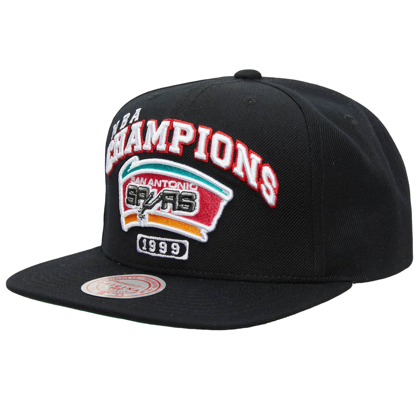 MENS MITCHELL & NESS NBA CHAMPS SNAPBACK HWC SPURS - BLACK