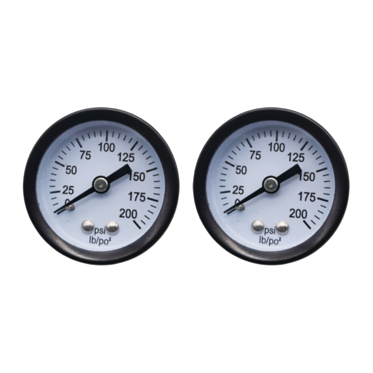 2 pcs Air Compressor Pressure Gauge 0-200 PSI 1/8" NPT Back Mount 1.5" Face
