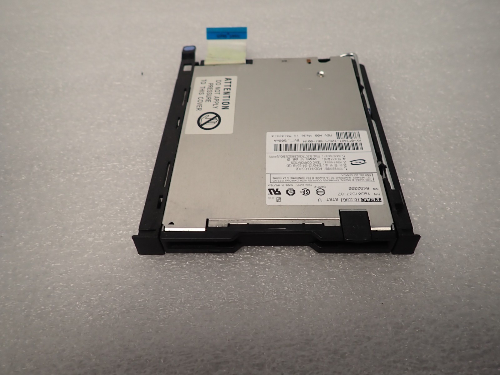 TEAC FD-05HG 1.44MB 3.5 INTERNAL FLOPPY DRIVE 19307587-87