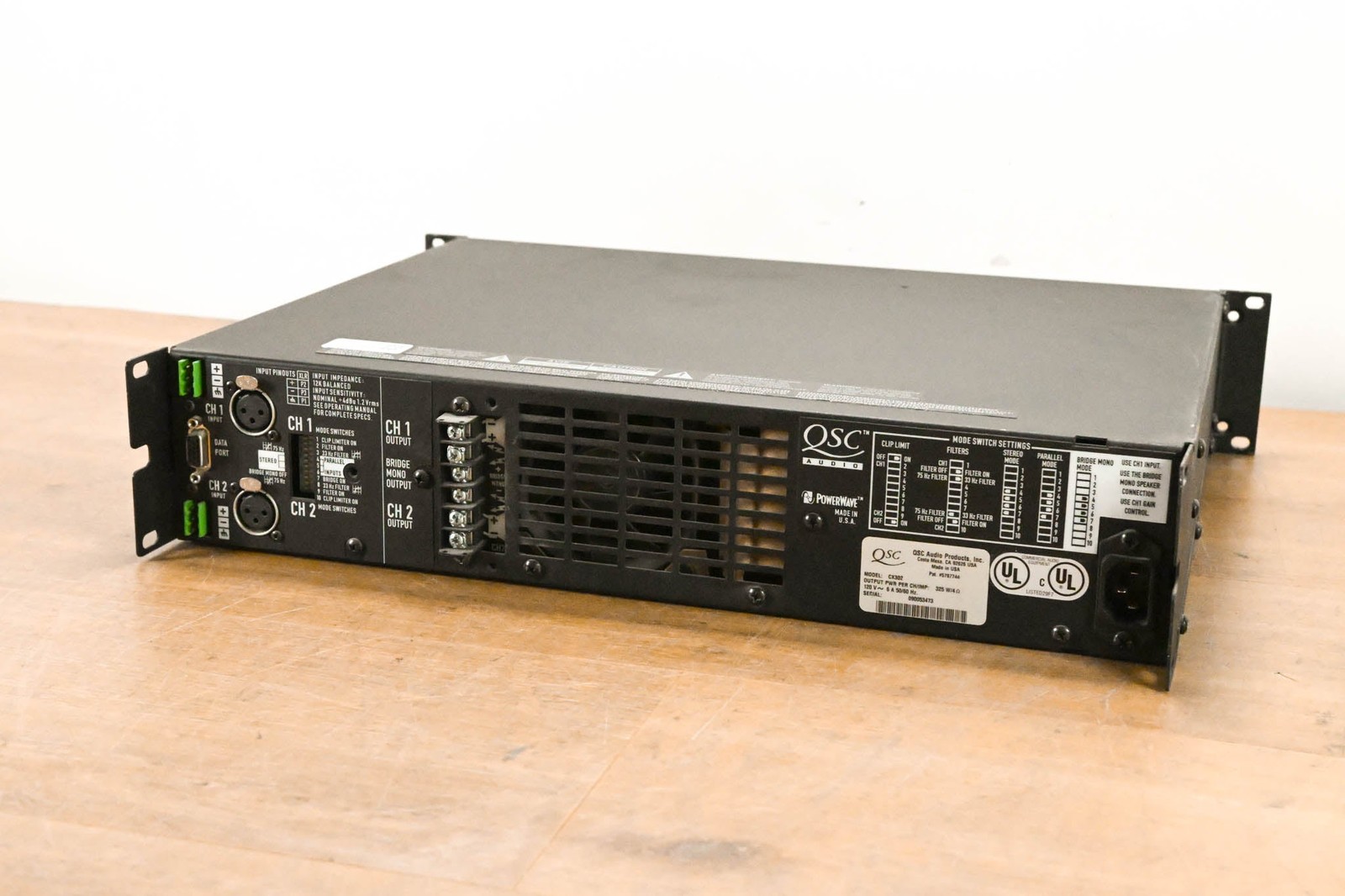 QSC CX302 2-Channel Power Amplifier CG0127J