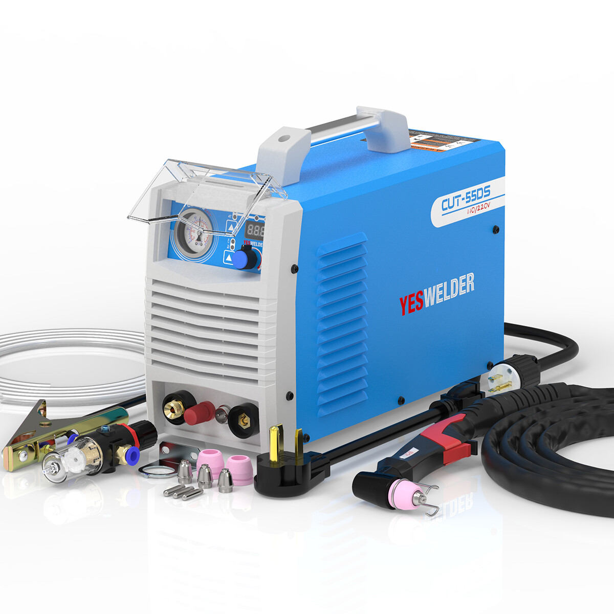 HF Non-Touch Pilot Arc Plasma Cutter/Cutting Machine 55A 110/220V 1/2" Clean Cut