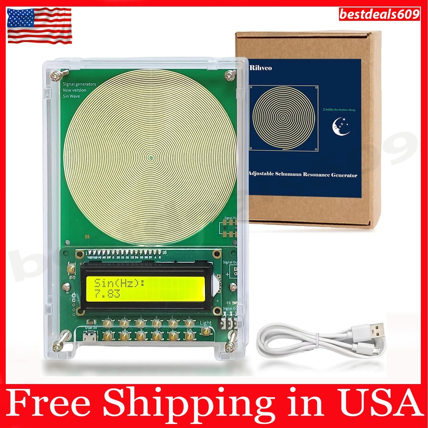 Adjustable Frequency Generator for Healing (0.01Hz-299Khz), 7.83Hz Schumann Reso