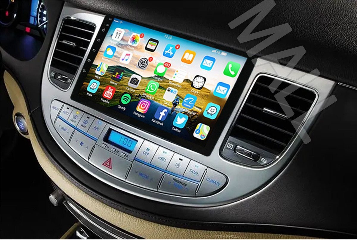 64GB Carplay Car Stereo Radio GPS WIFI For 2009-2014 Hyundai Genesis Sedan