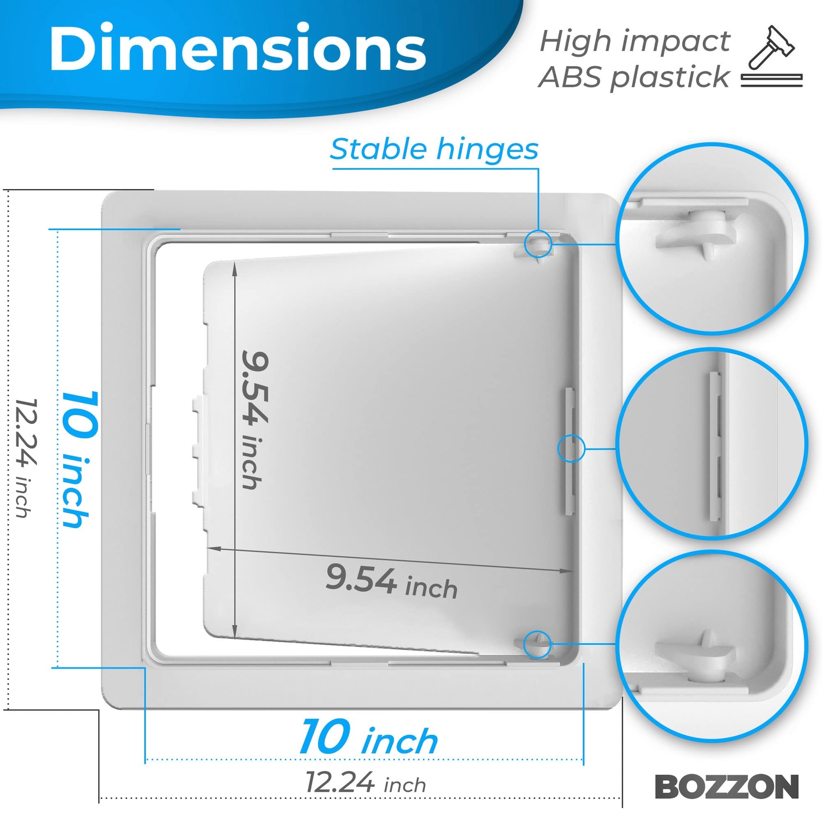 Access Panel for Drywall - 10x10 inch - Wall Hole Cover - Access Door - Plumb...